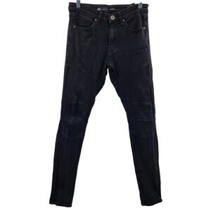 W by Waimea Black Skinny Fit Denim Jeans 5-Pockets Button Zip Fly Men Sz 28X32